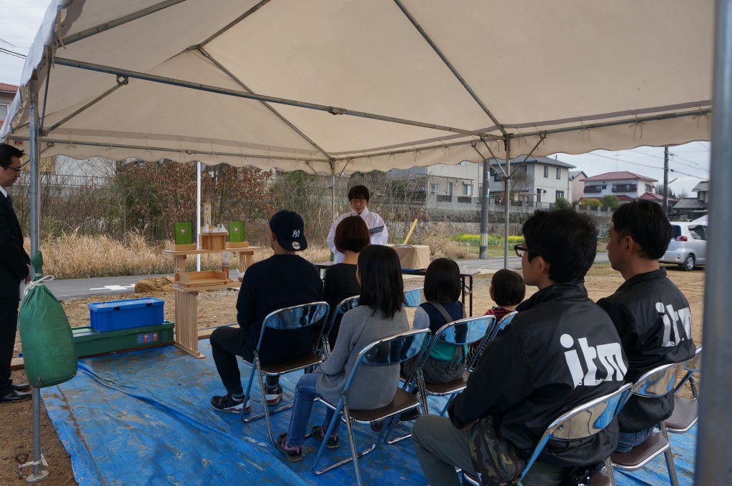 早島町新築工事　地鎮祭の写真